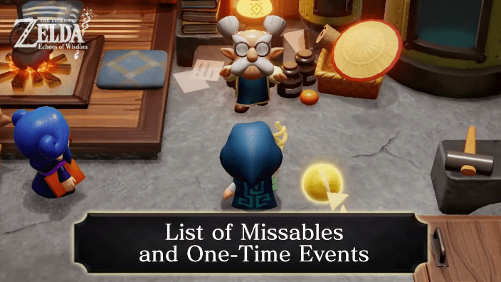 Zelda EoW List of Missables and One-Time Events