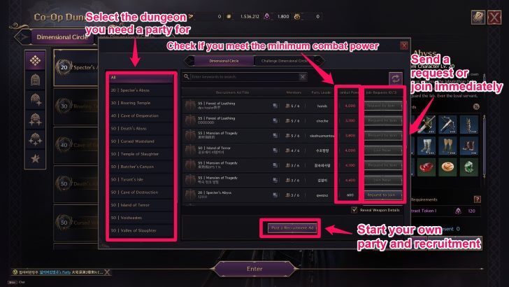 Throne and Liberty - Party Board