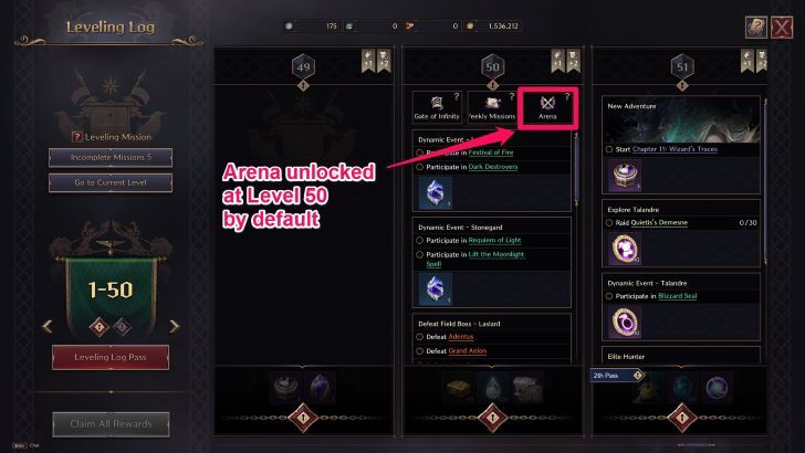 Throne and Liberty - Level 50 Arena