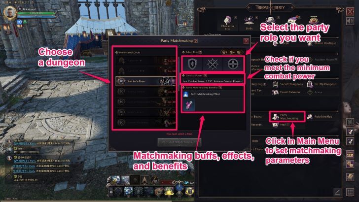 Throne and Liberty - Party Matchmaking