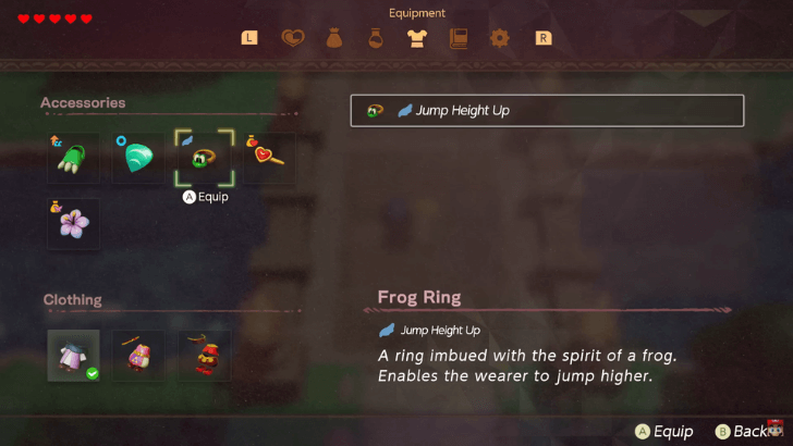 Equip Useful Accessories