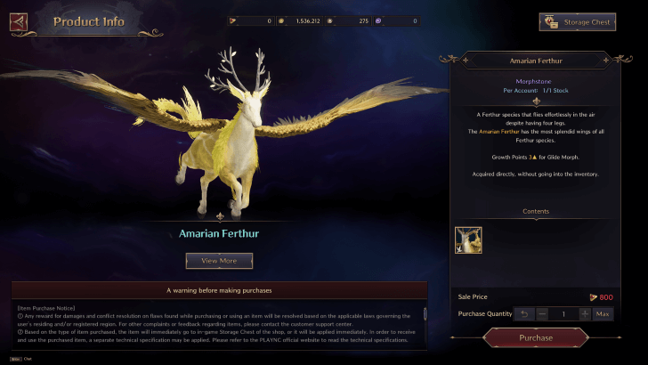 Throne and Liberty - Shop Morph