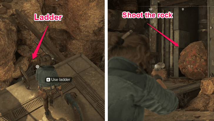 Star Wars Outlaws Go Down the Ladder and Destroy the Rock