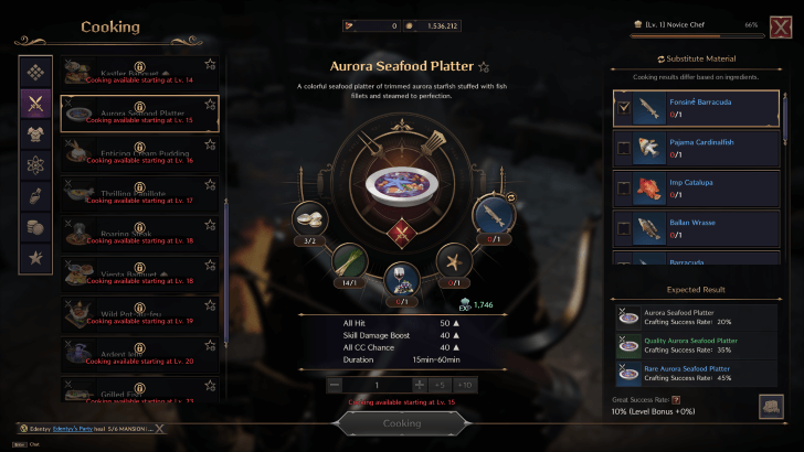 Throne and Liberty Aurora Seafood Platter