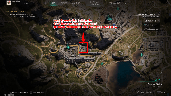 GAIA Research Center Ruins - Butterfly