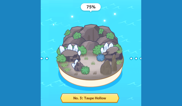 Pokemon Sleep - Taupe Hollow 75 Percent Complete.png