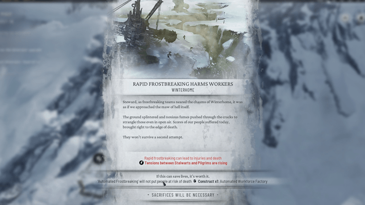 Use Automated Workforce for Frostbreaking