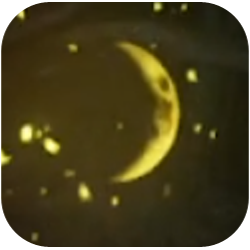 Yellow Crescent Moon