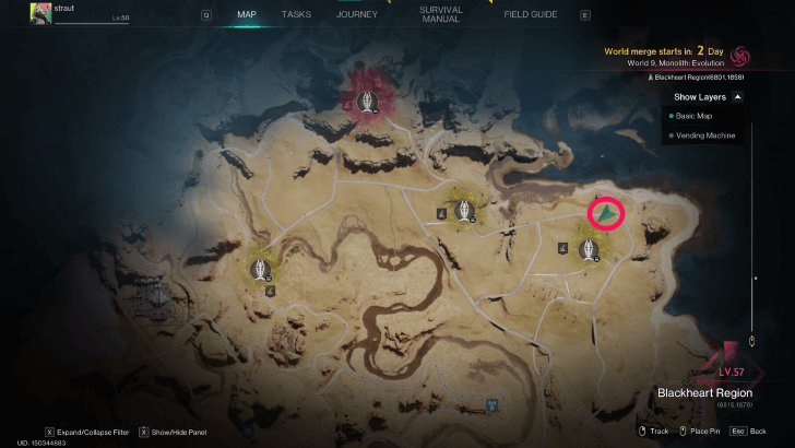 Once Human - Tactical Holographic Sight map view