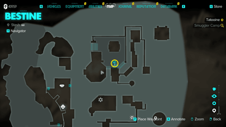 Star Wars Outlaws Smuggler Camp Unlock Map