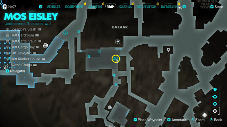 Star Wars Outlaws Stolen Hutt Valuables Unlock Map