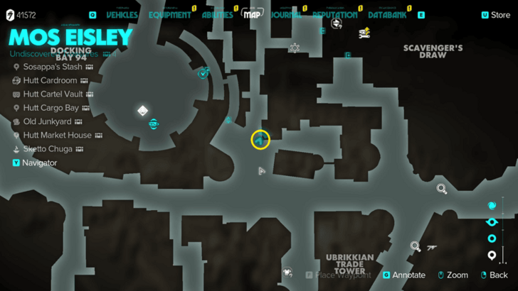 Star Wars Outlaws Corrupt Officer Unlock Map