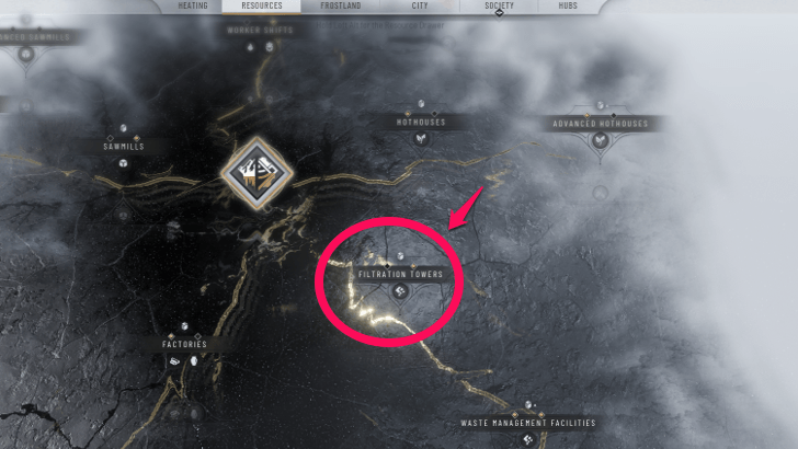 Frostpunk 2 Research Filtration Towers