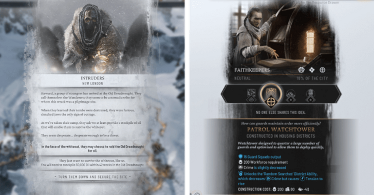 Frostpunk 2 Prepare Guard Squads and Turn Them Down