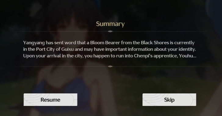 Summary Feature for Story Skippers