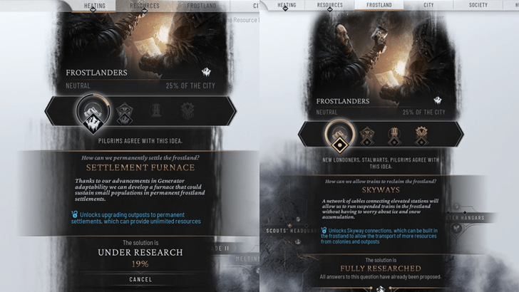 Research Settlement Heating and Skyways