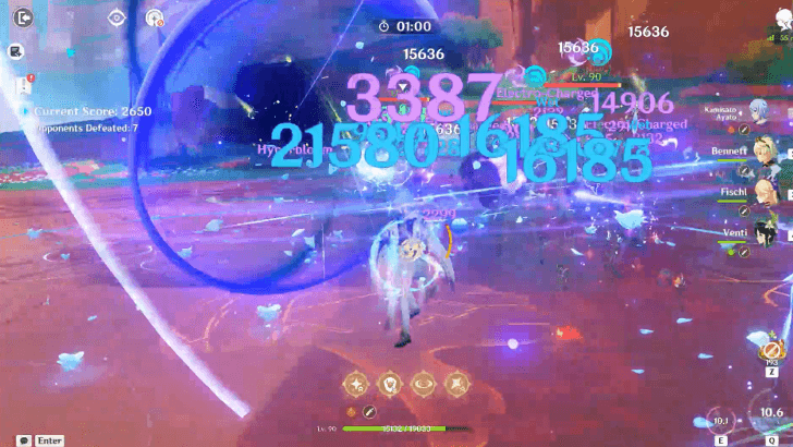 Genshin - Trial of Blossoms, Song of the Chilling Wind Canticle of Crowns AoE Focus