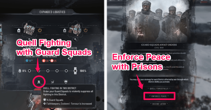 Prepare Guard Squads and Prisons to Stop the Fighting