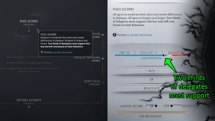 Pass Peace Accords in the Council