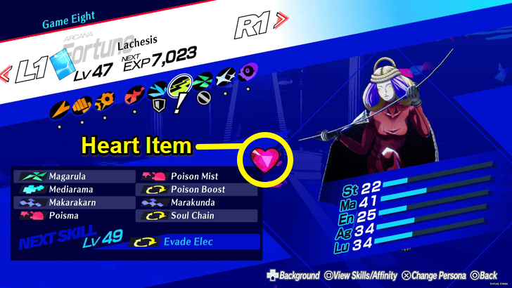 Persona 3 Reload Episode Aigis - Heart Items