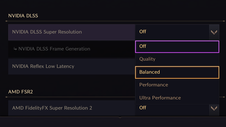 Set NVIDIA DLSS to Balanced