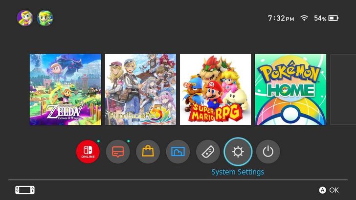 Switch Home Screen