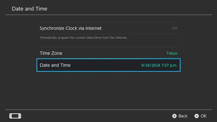 Switch Date and Time