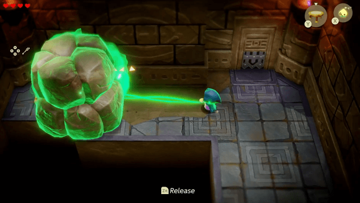 placing the Boulder on the pressure plate