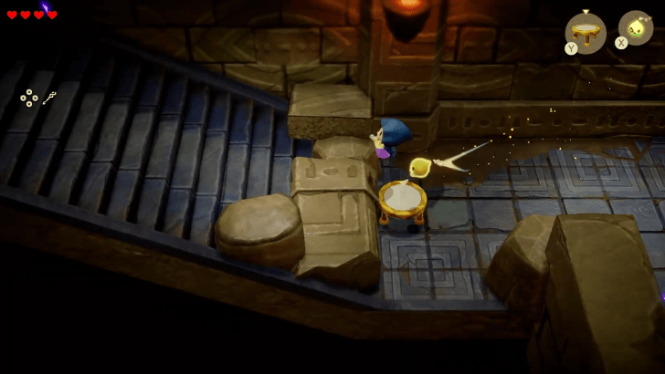 hopping over the fallen pillar