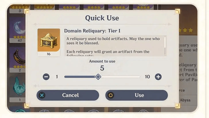 Genshin - QoL Artifact Opening Feature