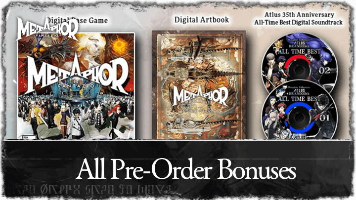 Metaphor ReFantazio - All Pre-Order Bonuses