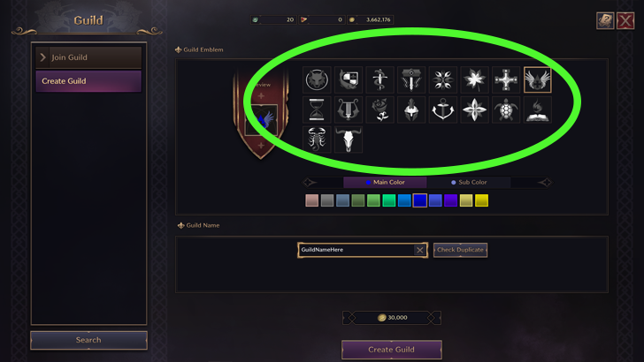 Choose a Guild Emblem