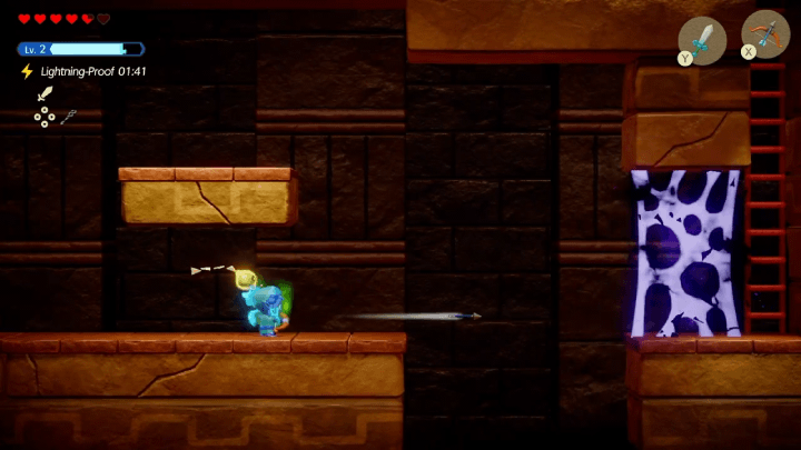 The Legend of Zelda Echoes of Wisdom (EoW) Fire Arrows Toward Black Goo