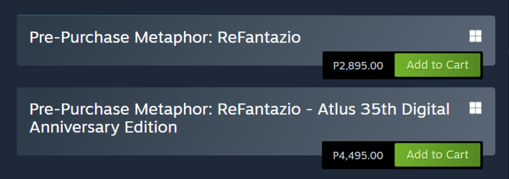 Metaphor ReFantazio - Pre Purchasing Steam