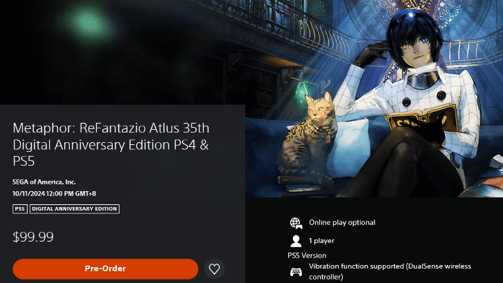 Metaphor ReFantazio - PlayStation 4 Play Station 5 Platform