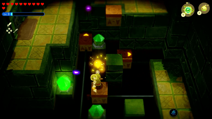 activating the three green crystals with Sparks