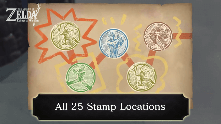 Zelda Echoes of Wisdom - All 25 Stamp Locations