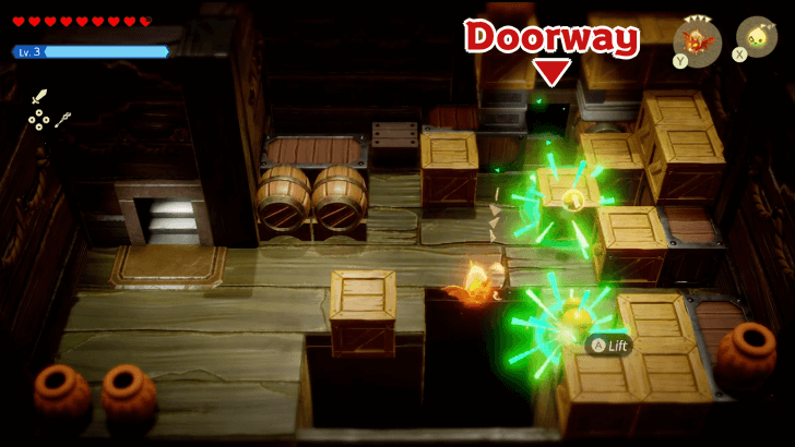 Remove the Boxes to Uncover the Doorway