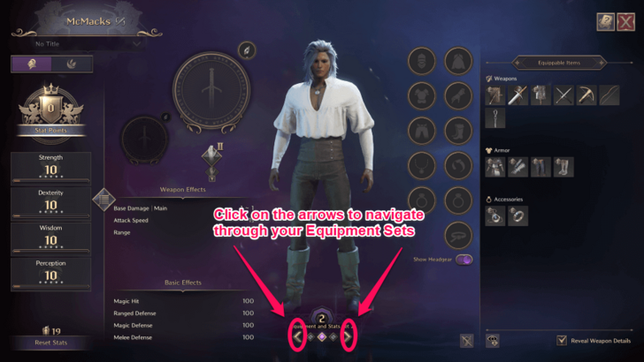 Throne and Liberty Equipment Sets