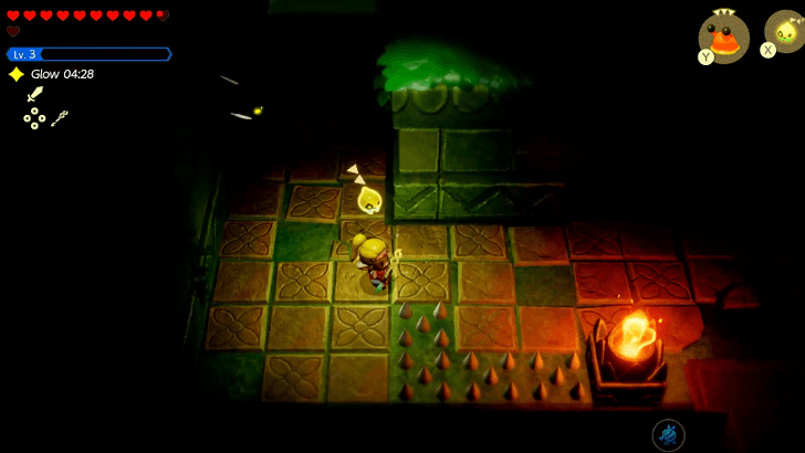 floor spikes near the southeast exit