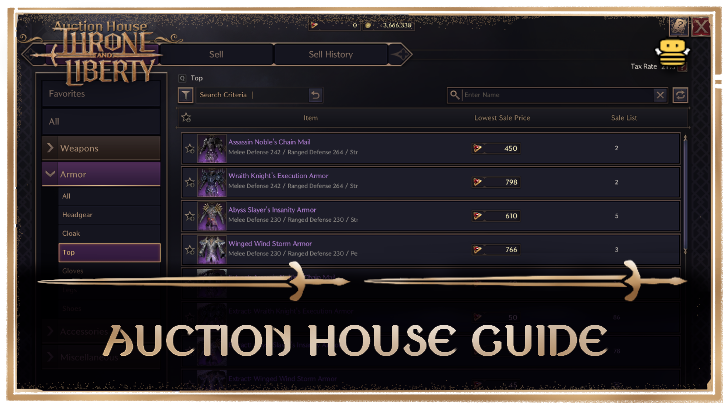 Auction House Guide | Throne and Liberty (TL)｜Game8