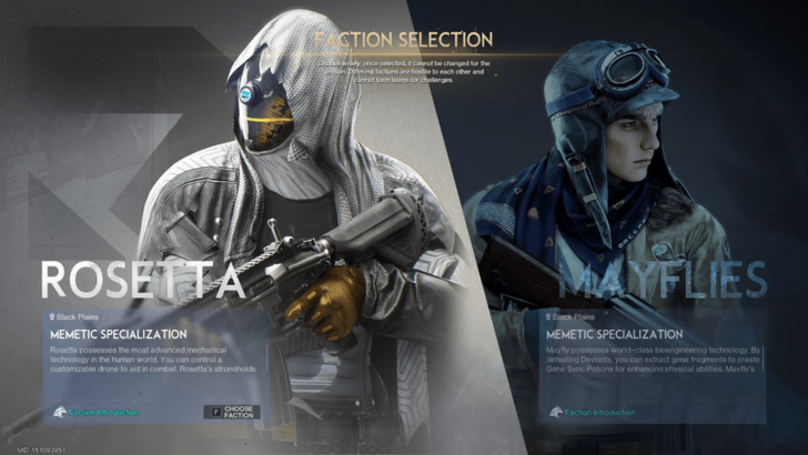 Once Human - Rosetta Memetic Specialization Choose Faction