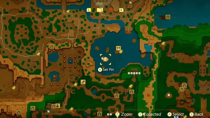 Might Crystal x2 (Stilled Lake Hylia) map location