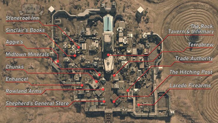 Akila City Shops Map