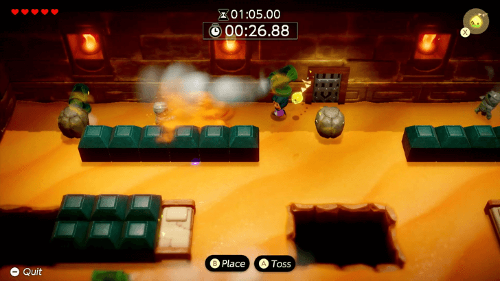 Use the Wind Cannon to remove the sand mounds