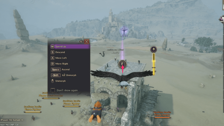 Throne and Liberty Glide to Monolith Wastelands Waypoint Step 4