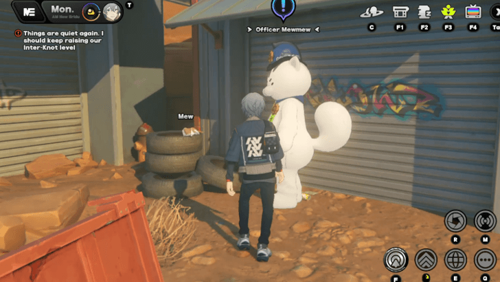 Scared Visitor Quest Walkthrough - Talk to Officer Mewmew