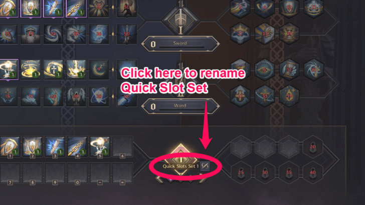 Throne and Liberty Rename Quick Slot Set