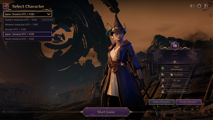 Server Region Select