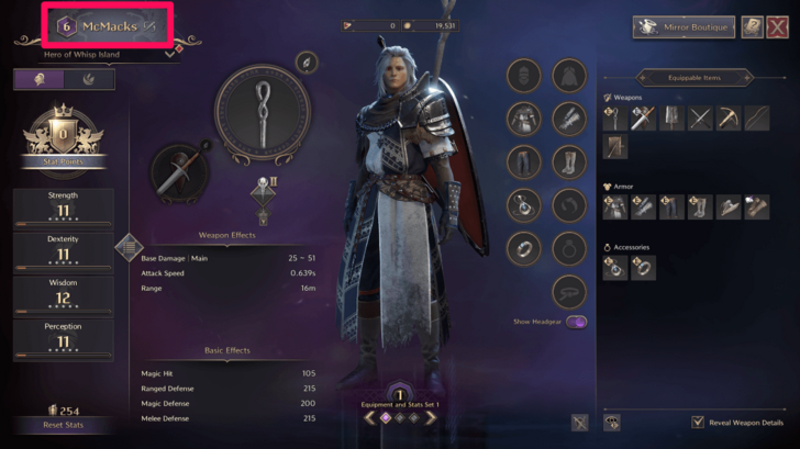 Throne and Liberty Character Info Rename